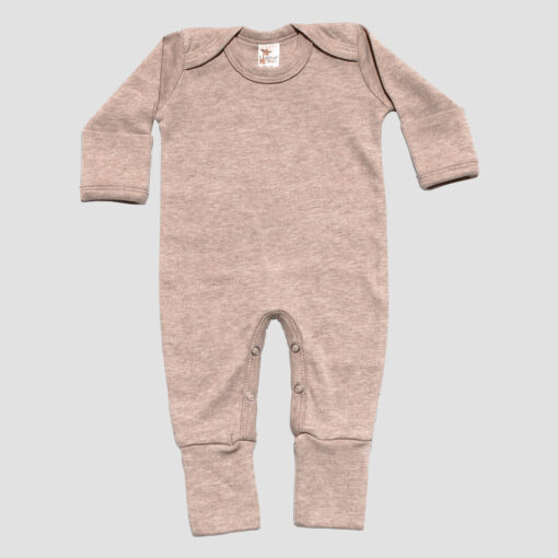 Blank Baby Sleep n Play Pajamas - LG3403 - Truffle - The Laughing Giraffe