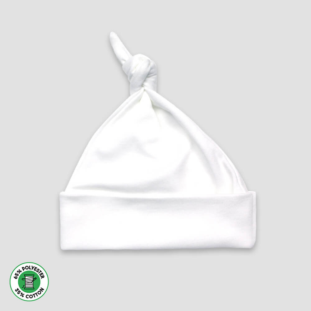 White knotted baby hat shop