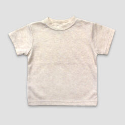 Baby Crew Neck T-Shirt Polycotton blend Oatmeal - LG3506O - The Laughing Giraffe®