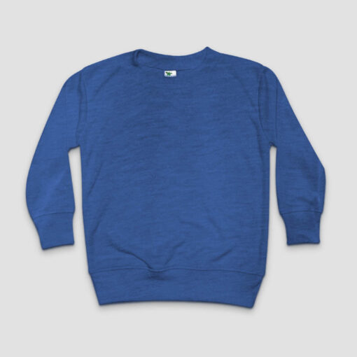 Toddler & Kids Long Sleeve Pullover Shirts – Polyester Cotton Blend Denim Heather - LG3599DH - The Laughing Giraffe®