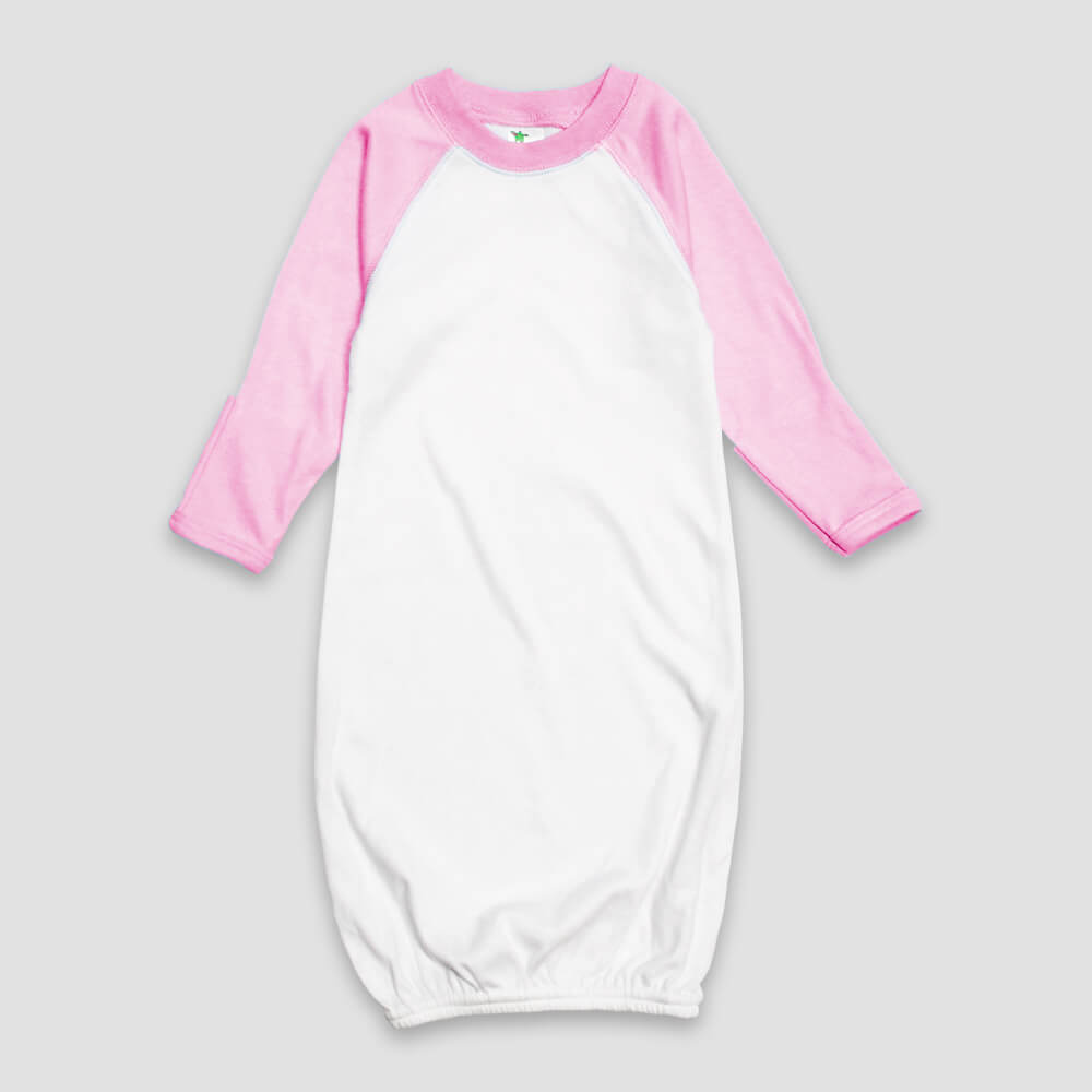 Sublimation Blanks Infant/toddler/youth White/pink Raglan Shirt 65%  Polyester 