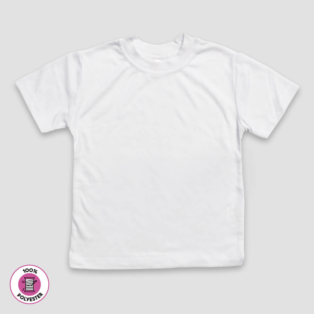 Unisex White Short Sleeve Polyester T-Shirt for Sublimation Blank! 95% –  Sublimation Blanks Company