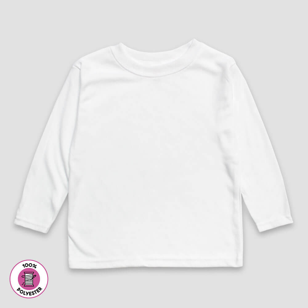 White Youth Crew Neck T-Shirt for Sublimation - XL