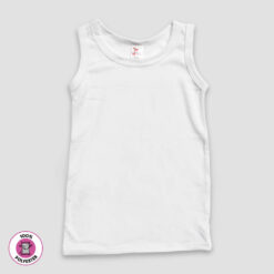 Toddler & Kids Tank Top – White – 100% Polyester - LG4956W - The Laughing Giraffe®