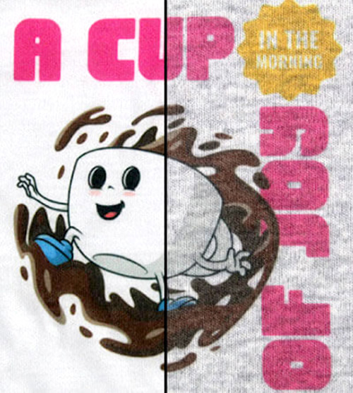 Sublimation Printing Example - 100% Poly vs Poly Blend