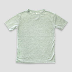 Toddler & Kids Short Sleeve Crew Neck T-Shirt – Polyester Cotton Sage Heather - LG3556SG - The Laughing Giraffe®