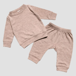 Blank Baby Sweatsuit Sets - Truffle - The Laughing Giraffe - LGS3699