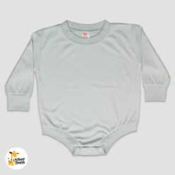 LG4300 Silver - Wholesale Long Sleeve Baby Bubble Rompers