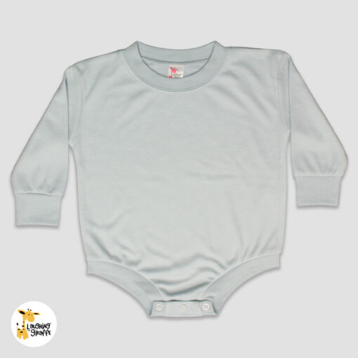 LG4300 Silver - Wholesale Long Sleeve Baby Bubble Rompers