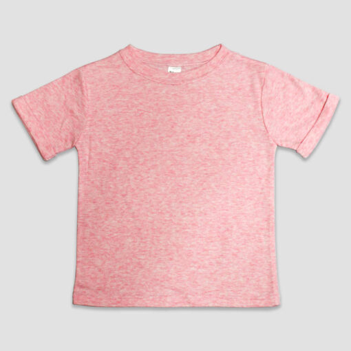 Rolled Short Sleeve Toddler T-Shirts - Heather Gray - LG3540D