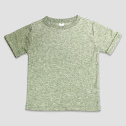 Rolled Short Sleeve Toddler T-Shirts - Sage Heather - LG3540SG| The Laughing Giraffe