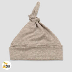 Blank Knotted Baby Beanie Hat - Truffle - The Laughing Giraffe - LG3021