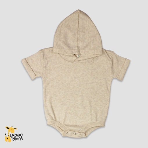 Rolled Sleeve Infant Bubble Romper with a Hood - LG3409 - The Laughing Giraffe