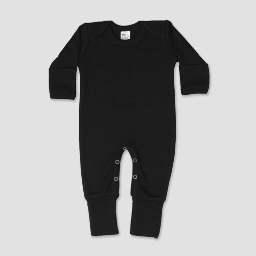 LG3403D - Wholesale Baby Footed Pajamas - Sleep and Play - Black